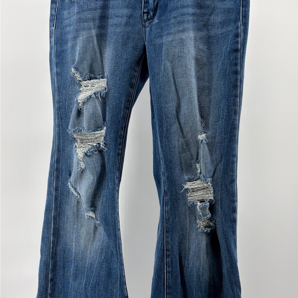 Distressed Petra 153 Blue Jeans, Wide Leg, Women's Size‎ 11/29